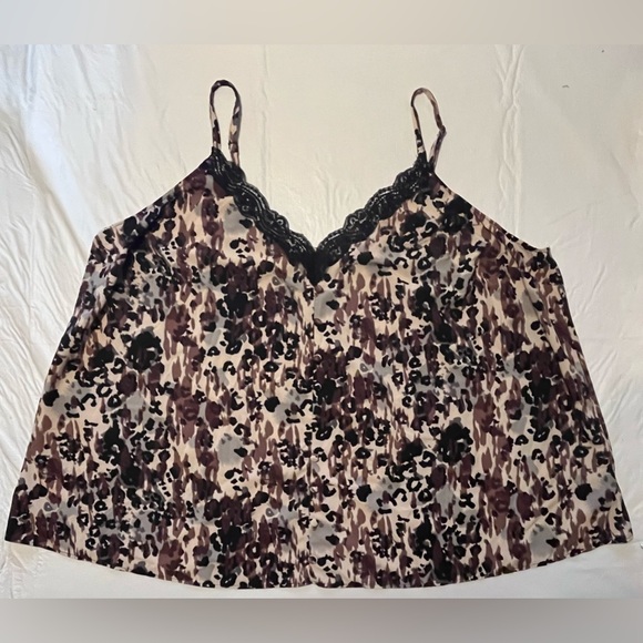 Torrid Women's Plus Size 3 Chablis Lace Trim Cami Top Animal Print - Picture 3 of 14